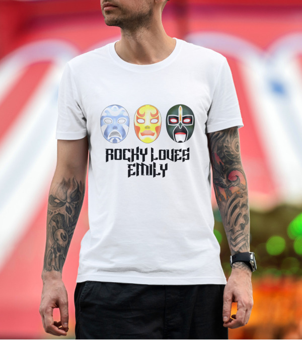Premium T-Shirt: 3 Ninjas Rocky Loves Emily Three Tribal Masks T-Shirt 3 Ninjas Rocky Loves Emily Three Tribal Masks T-Shirt
