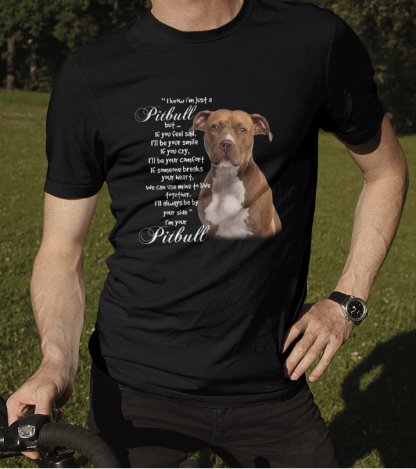 I Know I'm Just A Pitbull But If You Feel Sad I'll Be Your Smile Your Comfort Your Heart I'm Your Pitbull T-Shirt