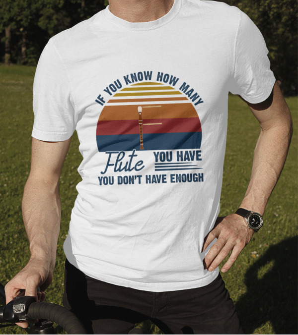 If You Know How Many Flute You Have You Don’t Have Enough Retro Sunset T-Shirt