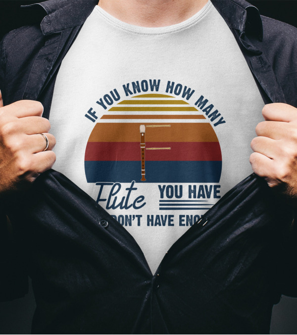If You Know How Many Flute You Have You Don’t Have Enough Retro Sunset T-Shirt
