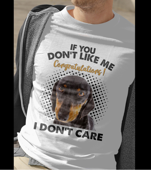Dachshund If You Don't Like Me Congratulations I Don't Care T-Shirt