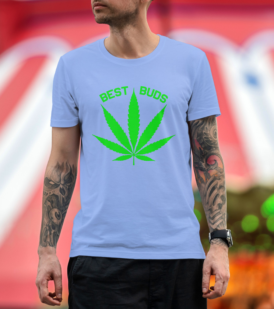 BEST BUDS Weed Leaf T-Shirt
