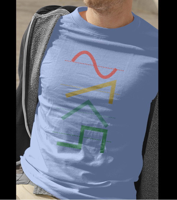 Vintage Analog Synthesizer Techno Waveform Synth Nerd Sine Sawtooth Triangle Square T-Shirt