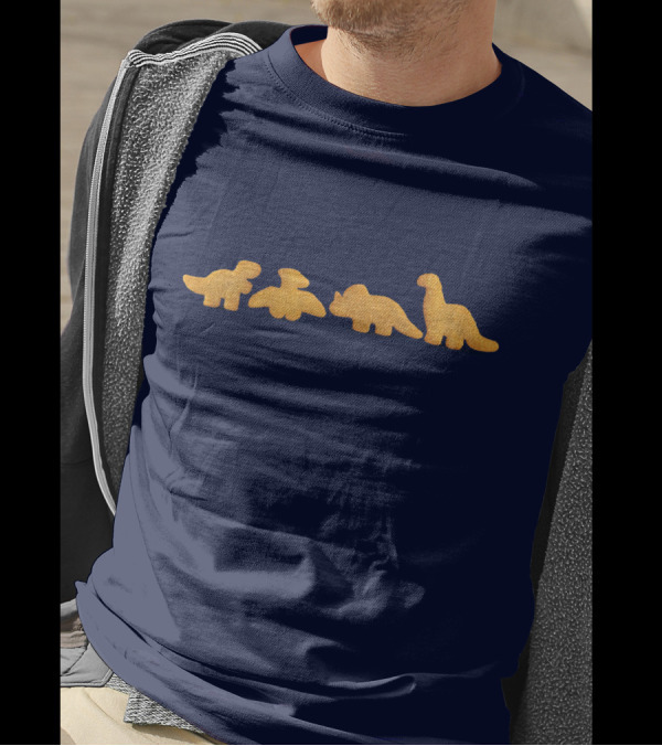 Dinos Chicken Nuggets Funny Realistic Dino Shapes T-Shirt
