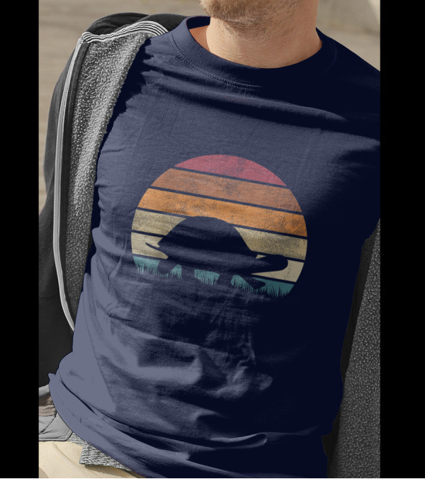 Skip The Straw Save A Sea Turtle Vintage Tortoise Sunset T-Shirt