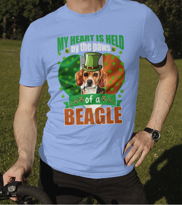 My Heart Is Held By The Paws Of A Beagle Irish T-Shirt