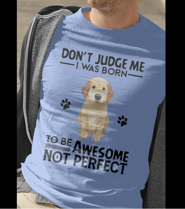 DON'T JUDGE ME I WAS BORN TO BE AWESOME NOT PERFECT GOLDEN RETRIEVER PAWS T-Shirt