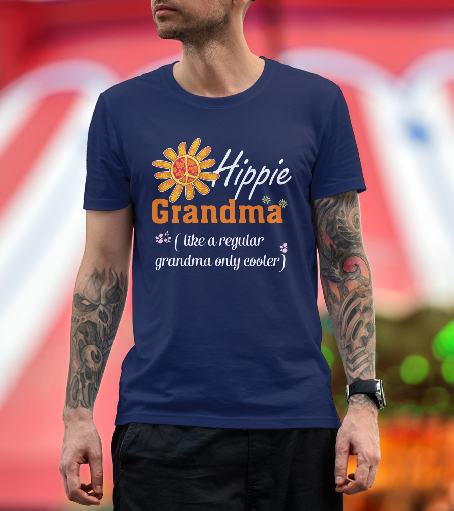 Hippie Grandma Like a Regular Grandma Only Cooler T-Shirt