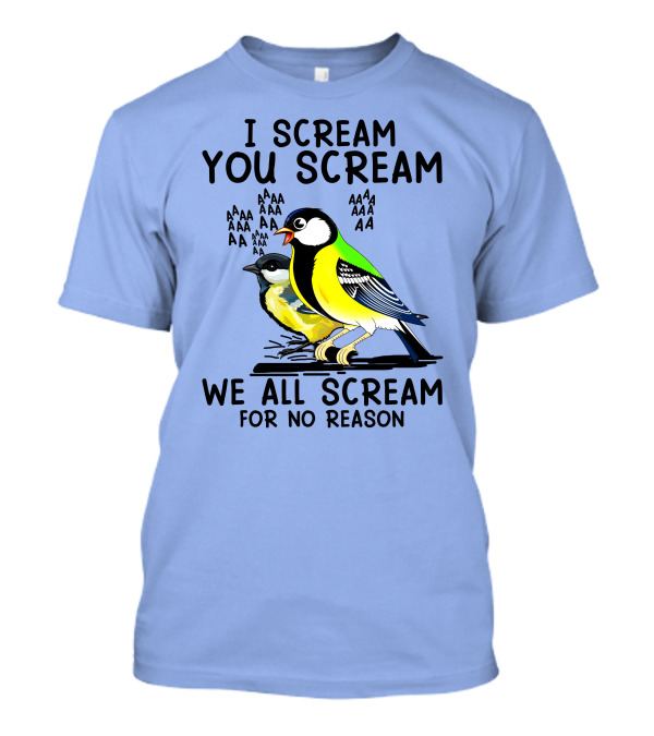 I Scream You Scream We All Scream Birds Theme AAAAAAAA For No Reason T-Shirt