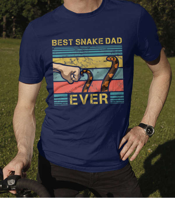 Best Snake Dad Ever Funny Snake Enthusiast Father's Day T-Shirt