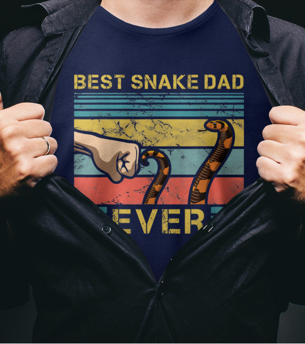 Best Snake Dad Ever Funny Snake Enthusiast Father's Day T-Shirt