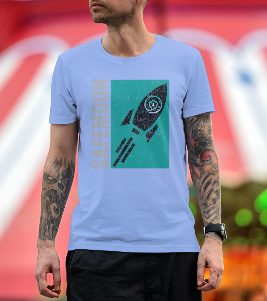 Safemoon Cryptocurrency Rocket T-Shirt