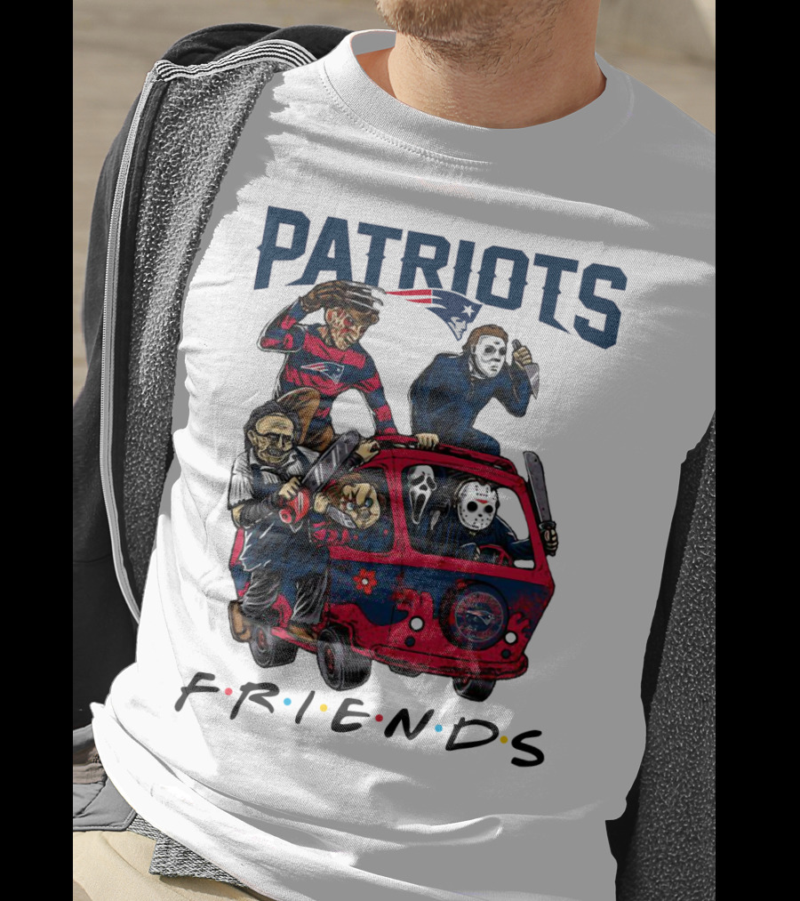 Patriots Friends Halloween Horror Icons In New England Team Van T-Shirt