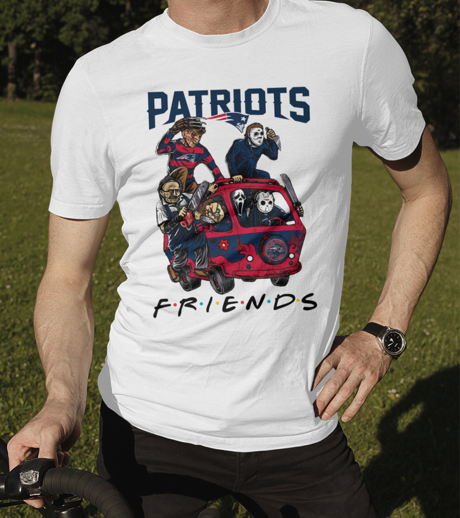Patriots Friends Halloween Horror Icons In New England Team Van T-Shirt