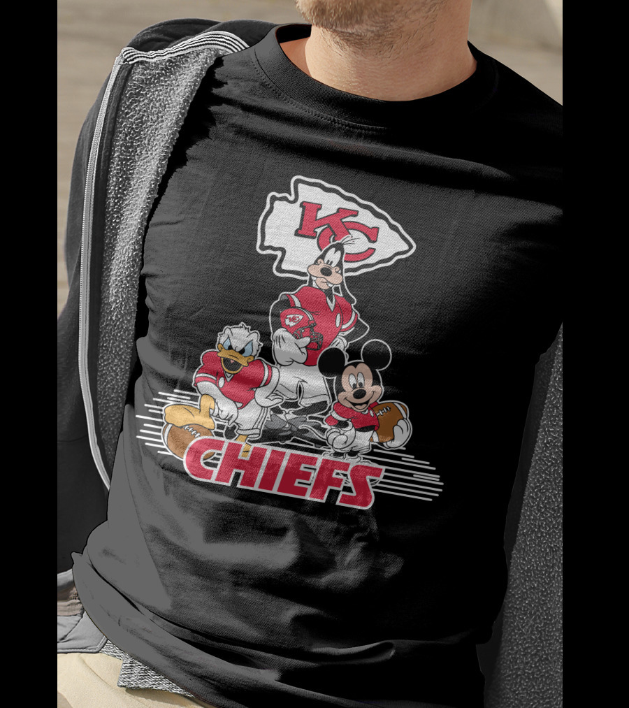 Mickey Donald Goofy Kansas City Chiefs Football Players Chiefs T-Shirt