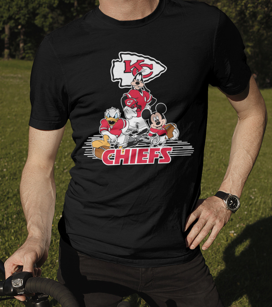 Mickey Donald Goofy Kansas City Chiefs Football Players Chiefs T-Shirt