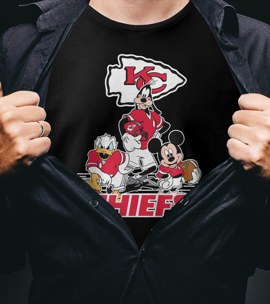 Mickey Donald Goofy Kansas City Chiefs Football Players Chiefs T-Shirt