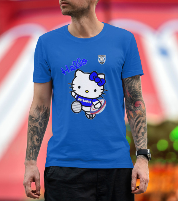 Premium T-Shirt: NRL1004 Hello Bulldogs Canterbury Bankstown Hello Kitty T-Shirt NRL1004 Hello Bulldogs Canterbury Bankstown Hello Kitty T-Shirt