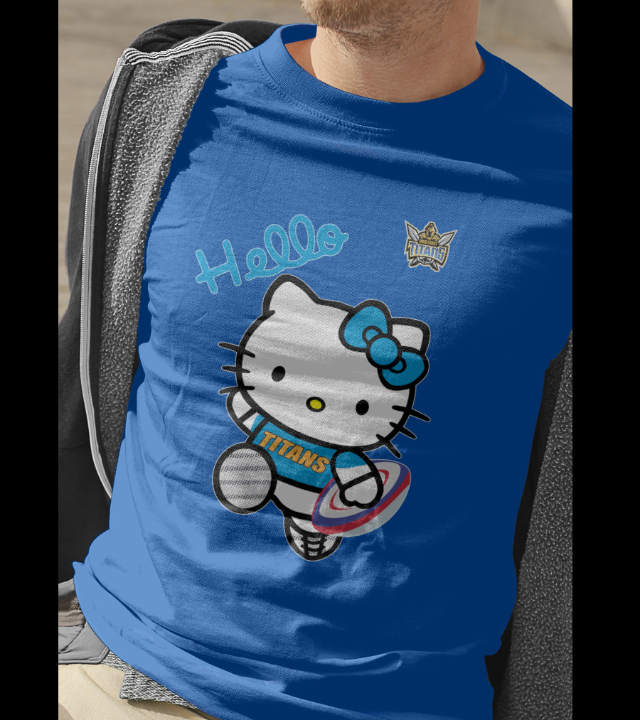 Gold Coast Titans Hello Kitty Rugby NRL1006 Fan T-Shirt