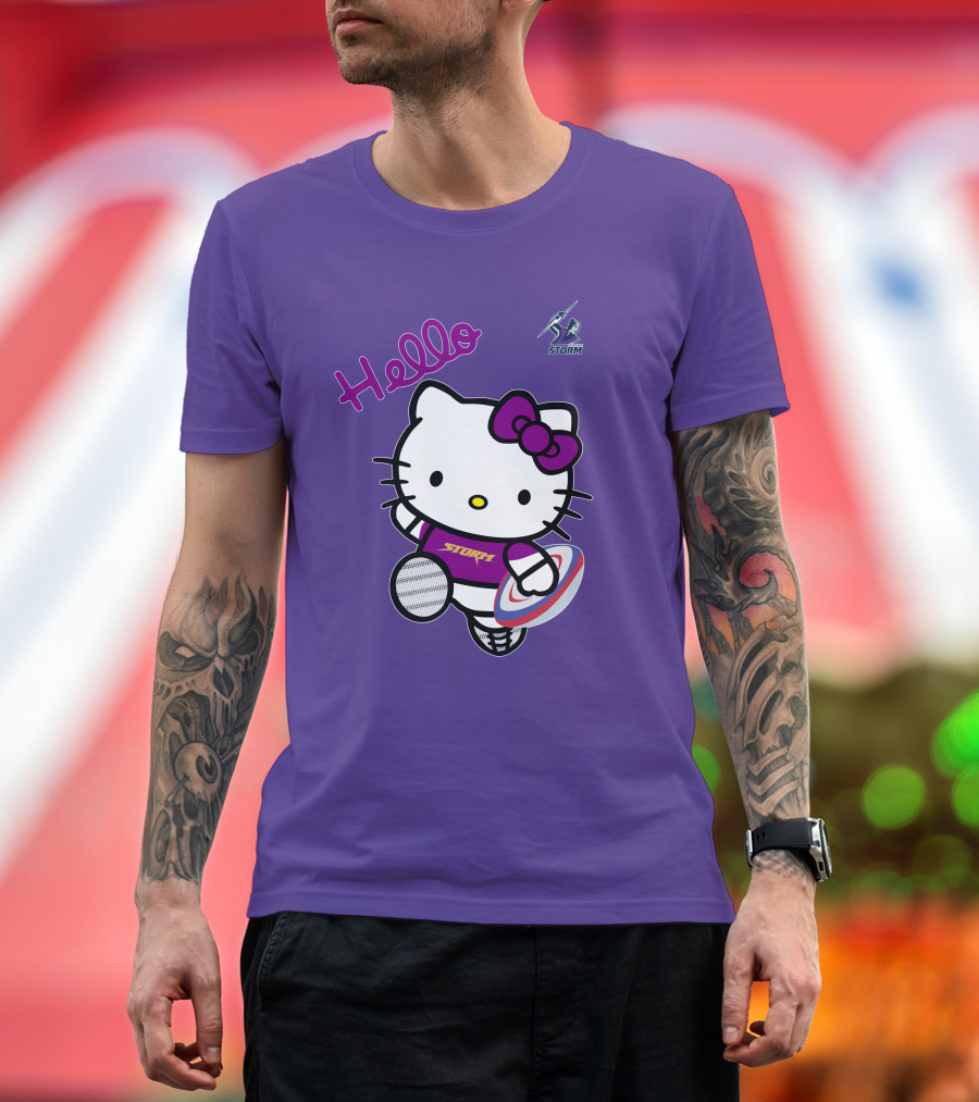 Melbourne Storm Hello Kitty Rugby NRL1009 T-Shirt