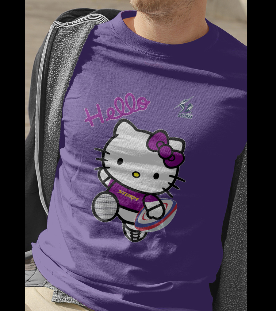 Melbourne Storm Hello Kitty Rugby T-Shirt