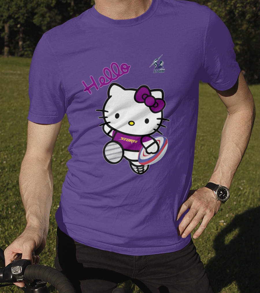 Melbourne Storm Hello Kitty Rugby T-Shirt