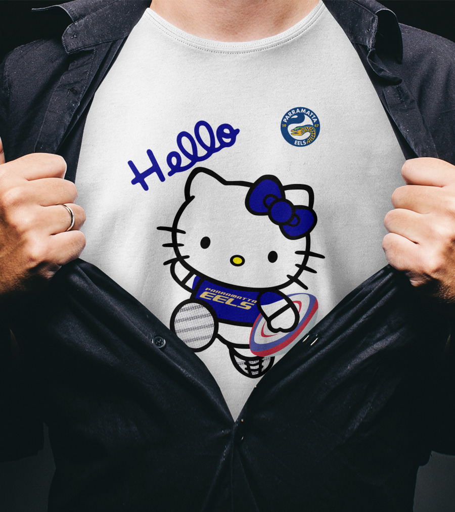 Hello Parramatta Eels Hello Kitty NRL1012 T-Shirt