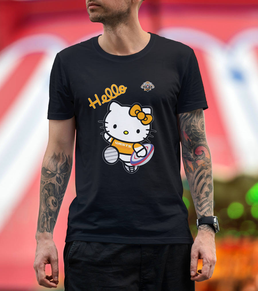 Wests Tigers Hello Kitty Rugby Collaboration NRL1014 T-Shirt