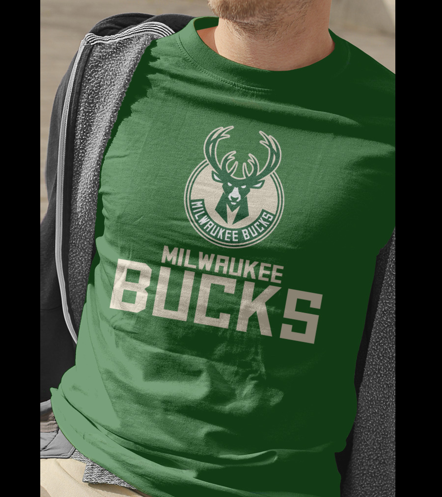 Milwaukee Bucks NBA Logo Green P504HN65261 T-Shirt