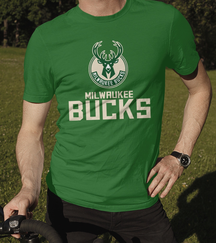 Milwaukee Bucks NBA Logo Green P504HN65261 T-Shirt