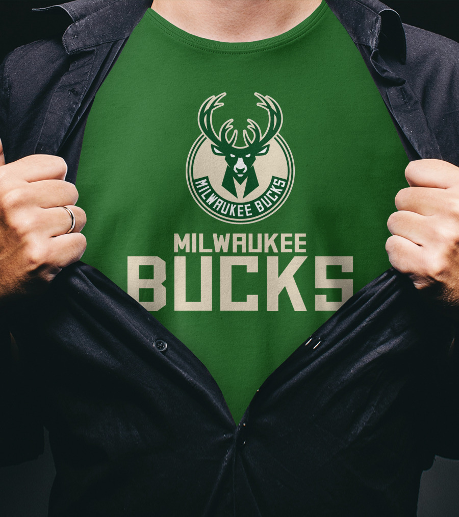 Milwaukee Bucks NBA Logo Green P504HN65261 T-Shirt