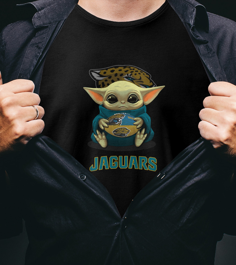 Jacksonville Jaguars Baby Yoda Jaguars Football Fan T-Shirt