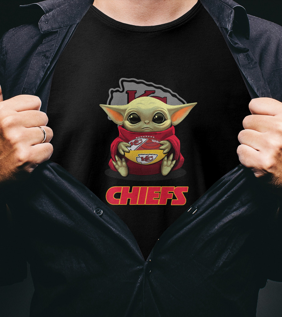 Kansas City Chiefs Baby Yoda Chiefs Football NFL Fan T-Shirt