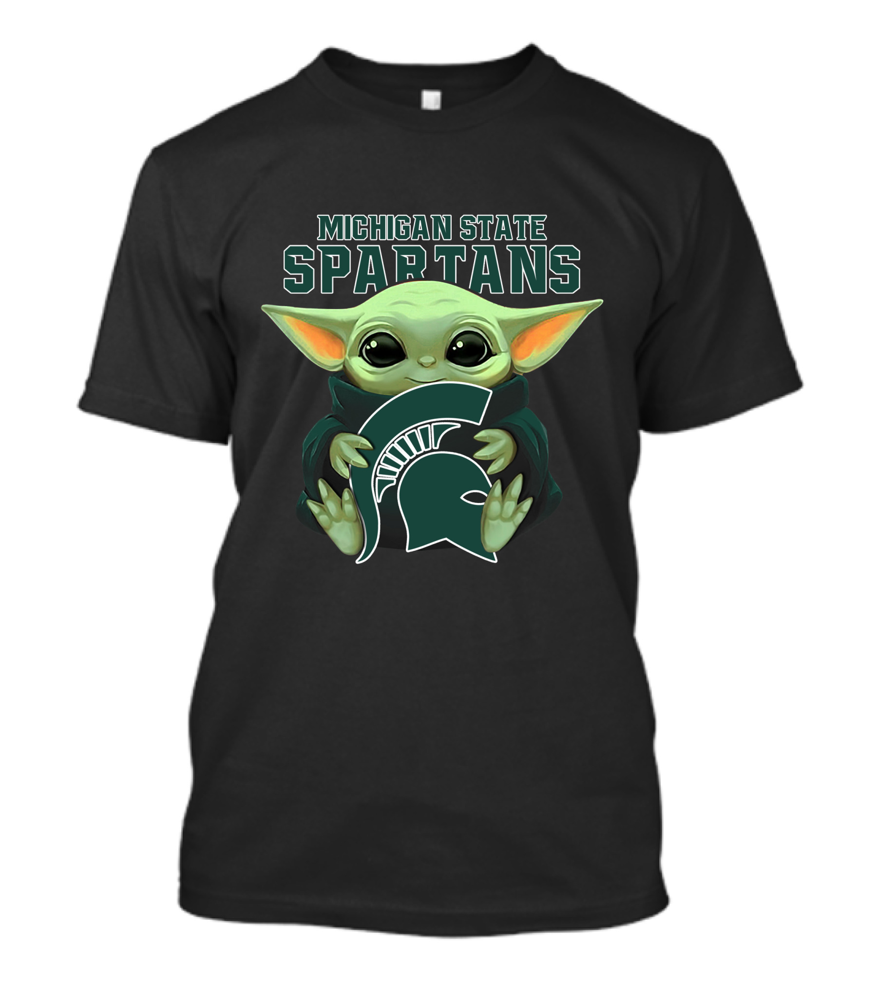 Michigan State Spartans Baby Yoda Holding Spartan T-Shirt