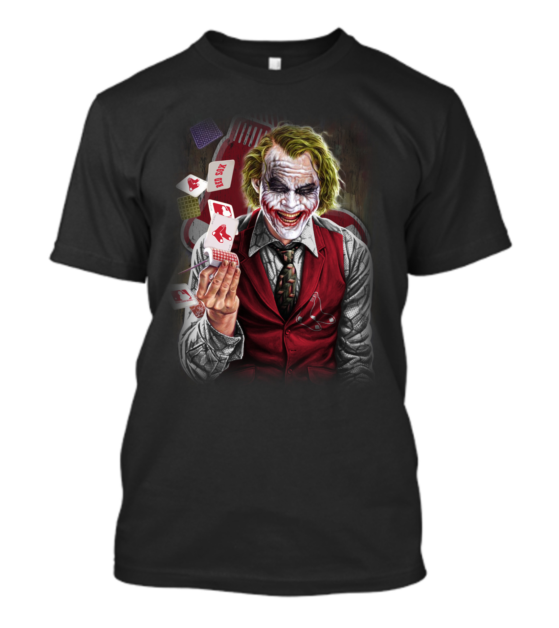 Boston Red Sox Joker Playing Cards Face Paint Iconic T-Shirt