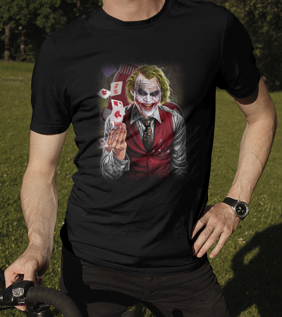 Boston Red Sox Joker Playing Cards Face Paint Iconic T-Shirt