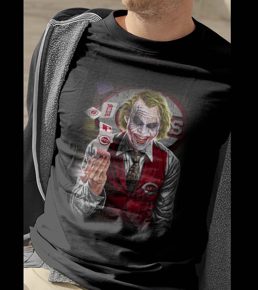 Cincinnati Reds Joker Playing Cards T-Shirt