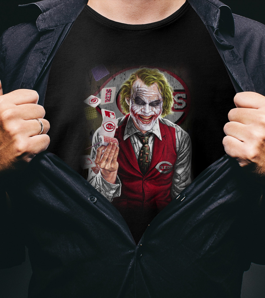 Cincinnati Reds Joker Playing Cards T-Shirt