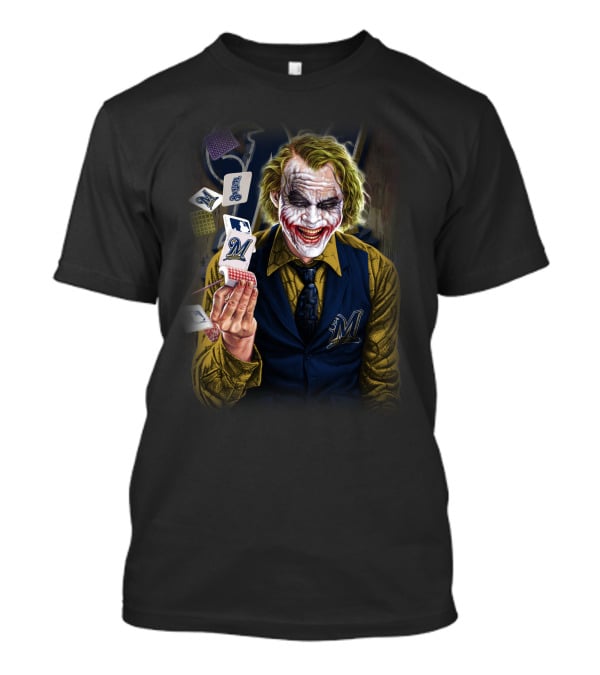 Milwaukee Brewers Joker Card Playing Concept T-Shirt