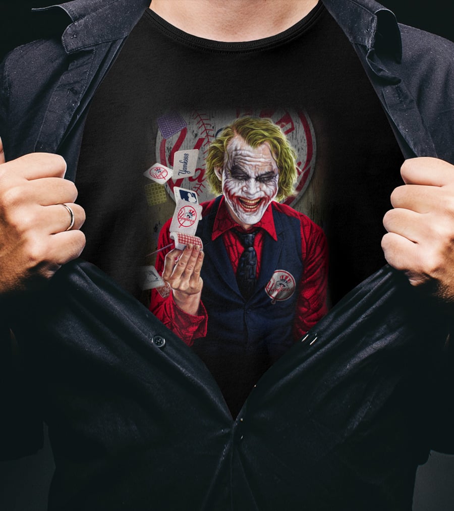 New York Yankees Joker Playing Cards Baseball Mashup T-Shirt