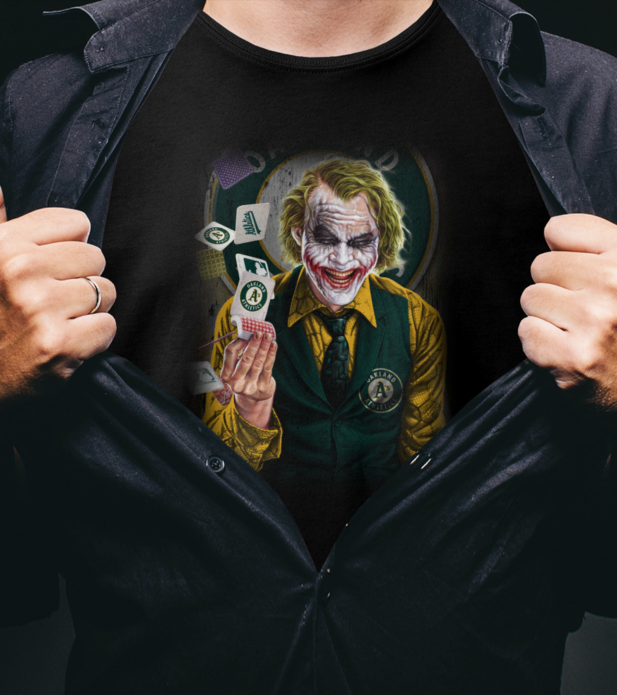 Oakland Athletics Joker Playing Cards T-Shirt