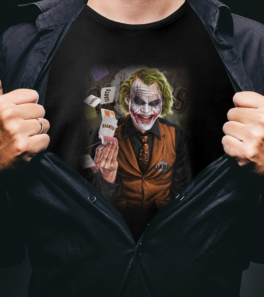 San Francisco Giants Joker Playing Cards Iconic Character Style T-Shirt