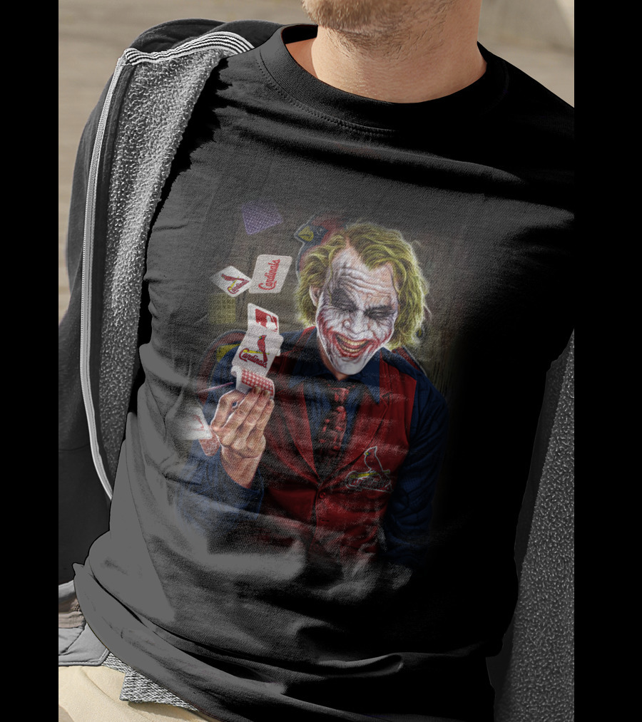 St Louis Cardinals Joker Playing Cards T-Shirt