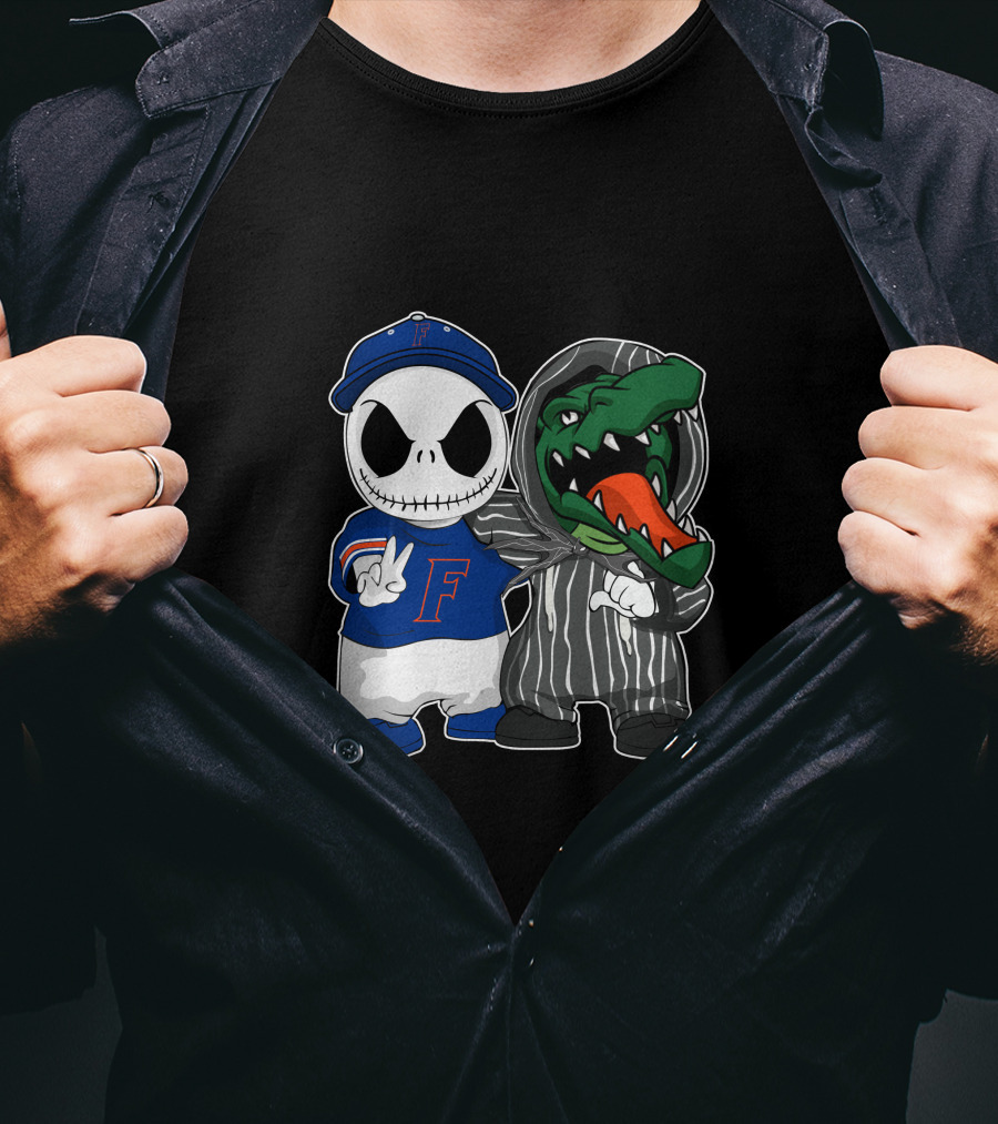 Florida Gators Jack Skellington Nightmare Crossover T-Shirt