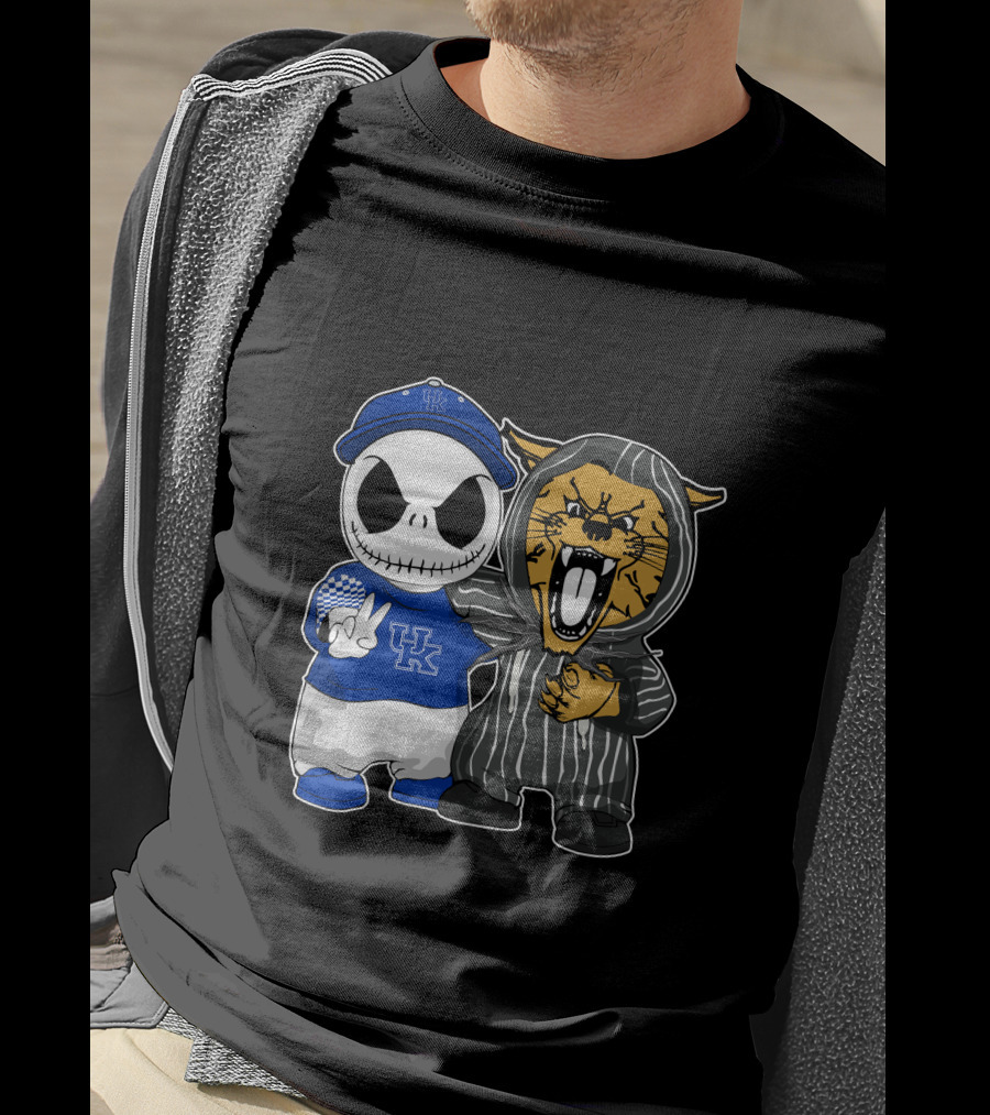 Kentucky Wildcats Jack Skellington Hoodie And Baseball Cap T-Shirt