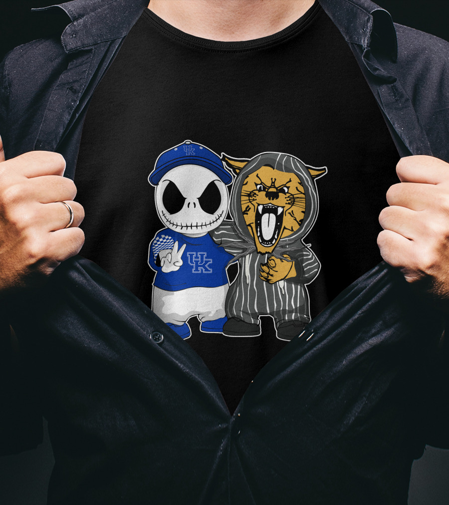 Kentucky Wildcats Jack Skellington Hoodie And Baseball Cap T-Shirt