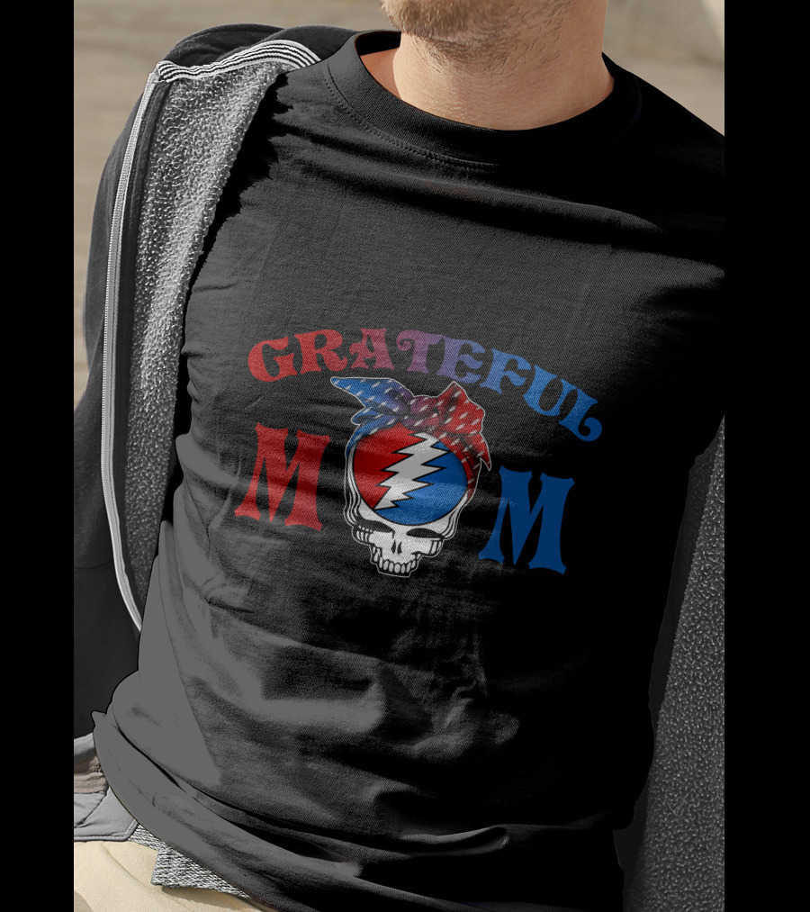 Grateful Dead Steal Your Face Skull Grateful Mom T-Shirt