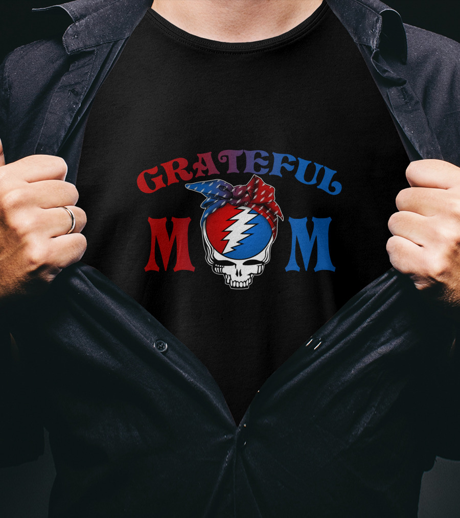 Grateful Dead Steal Your Face Skull Grateful Mom T-Shirt