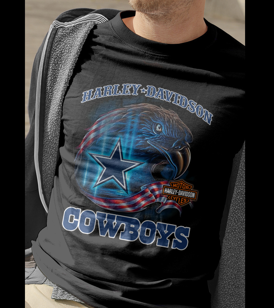 Harley Davidson Cowboys Eagle Star T-Shirt