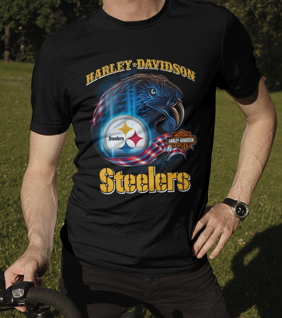 Harley Davidson Steelers Motor Cycles T-Shirt